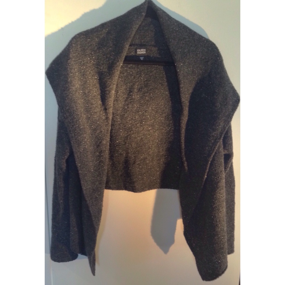 Eileen Fisher Marled Wool Cardigan
