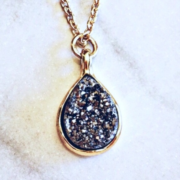 Whimsy Jewelry - Silver Druzy Quartz Necklace