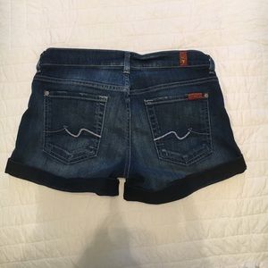 7 For All Mankind Blue Jean Shorts size 27