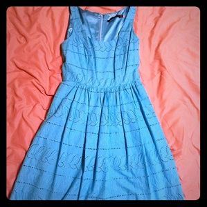 Ivanka Trump blue eyelet sundress, size 2