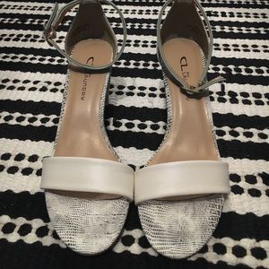 Chinese Laundry White Block Heel Sandal