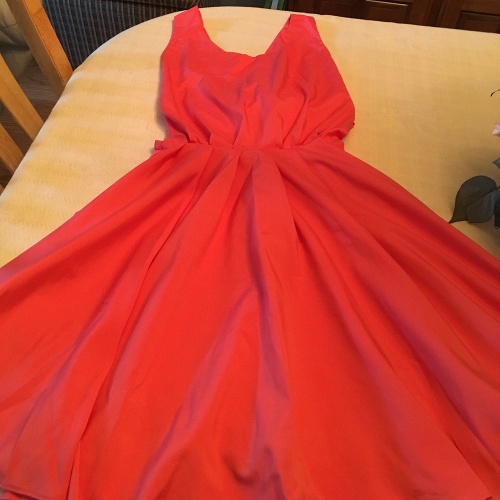 Coral party dress