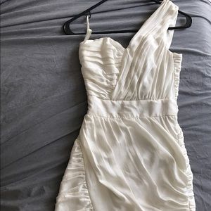 H&M White Dress Half Shoulder