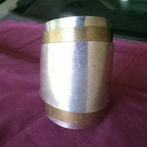 Two tone bracelet cuff