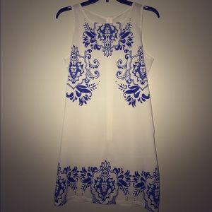 Blue & white day dress