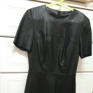 Zara Black Faux Leather Dress