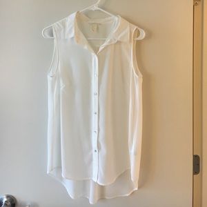 Sheer white blouse, size 6