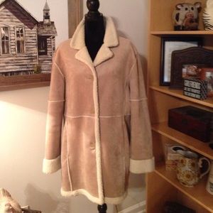 Weatherproof brand fleece/suede coat