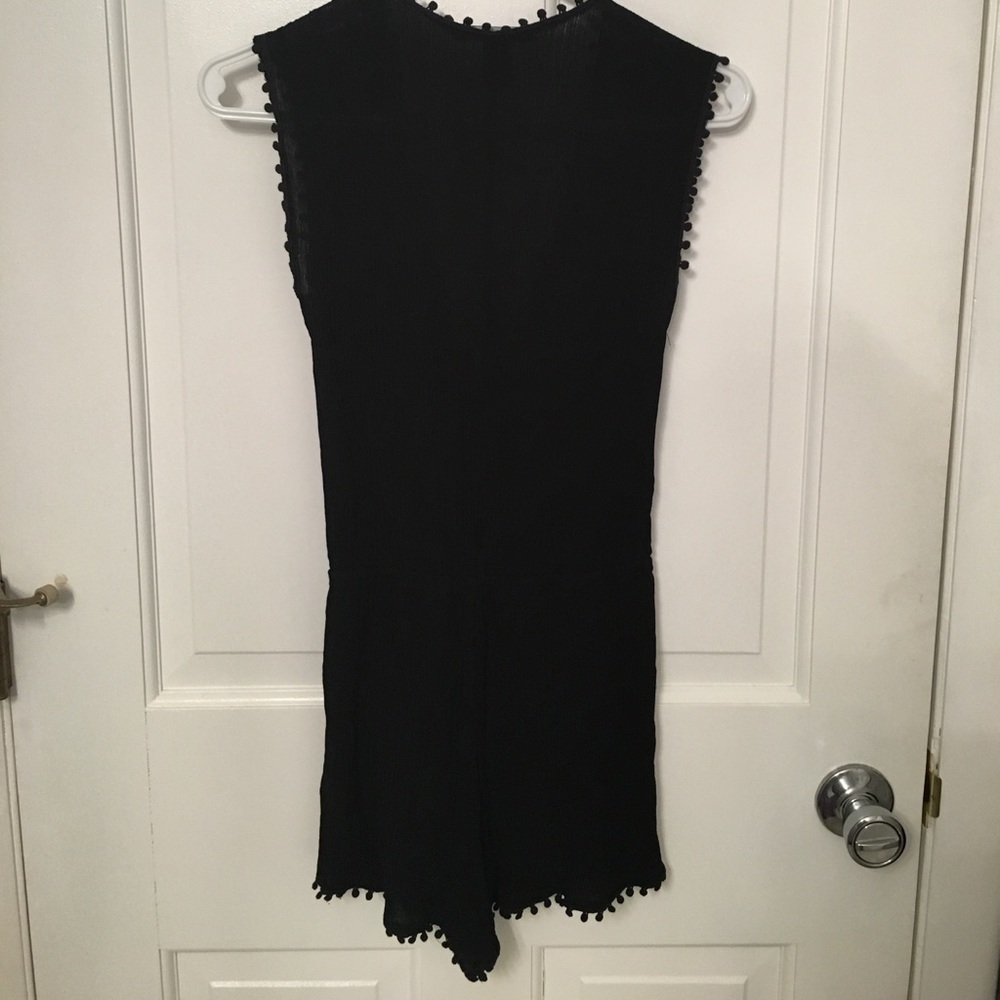 Open back black romper