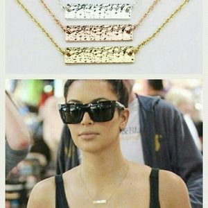 Kardashian Celebrity style necklace gold silver