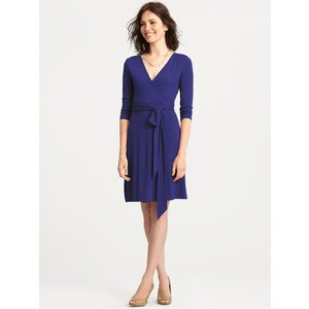 Banana Republic Purple Gemma Faux Wrap Dress