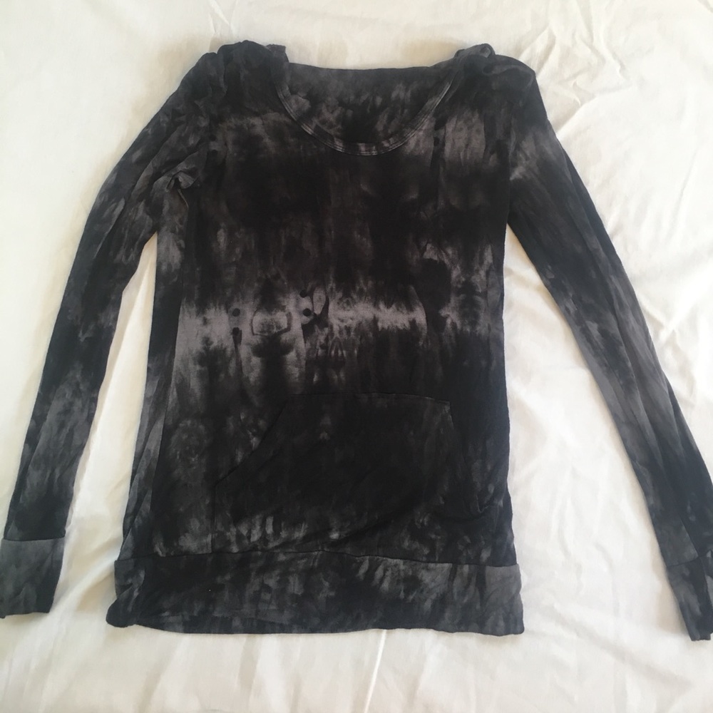 Marble black and grey hoodie.