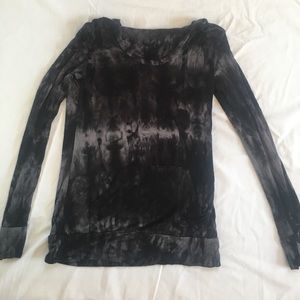 Marble black and grey hoodie.