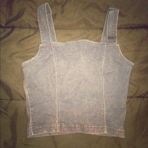 Women's denim crop top