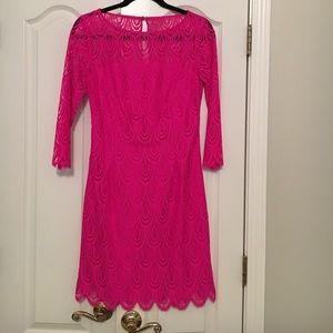 Lilly Pulitzer Bright Pink Lace Dress