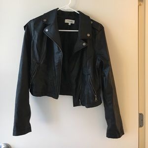 Faux leather midriff jacket, size medium