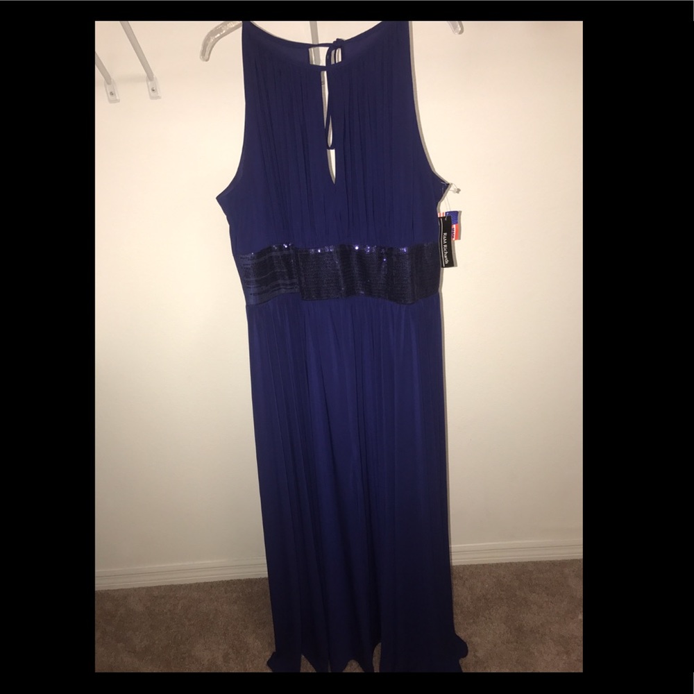 Dark blue long formal dress plus size 20!