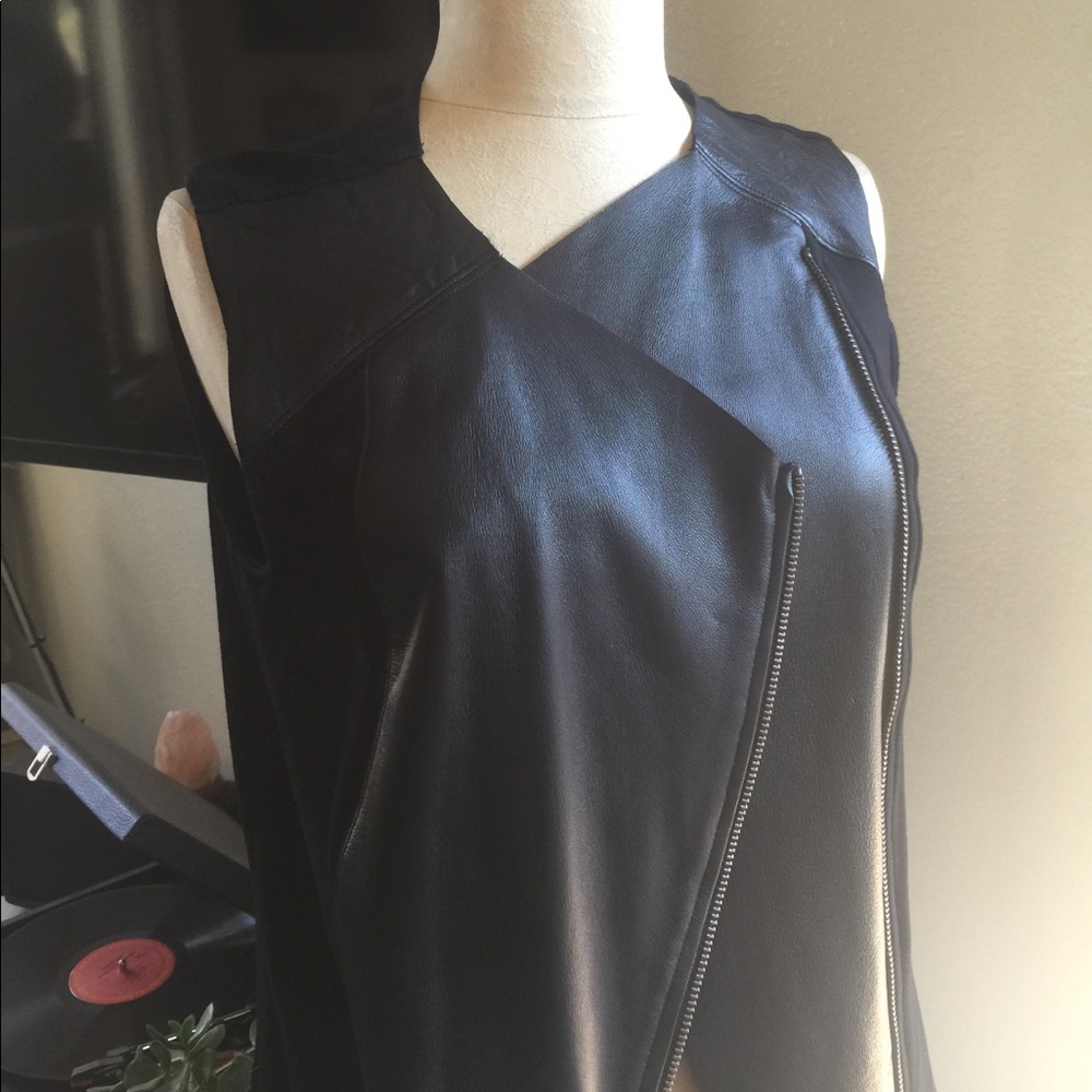 Michael Stars leather vest XS