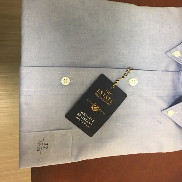 New! CLUB ROOM Men's dress shirt Sz 32-33/17 !! - Picture 3 of 3