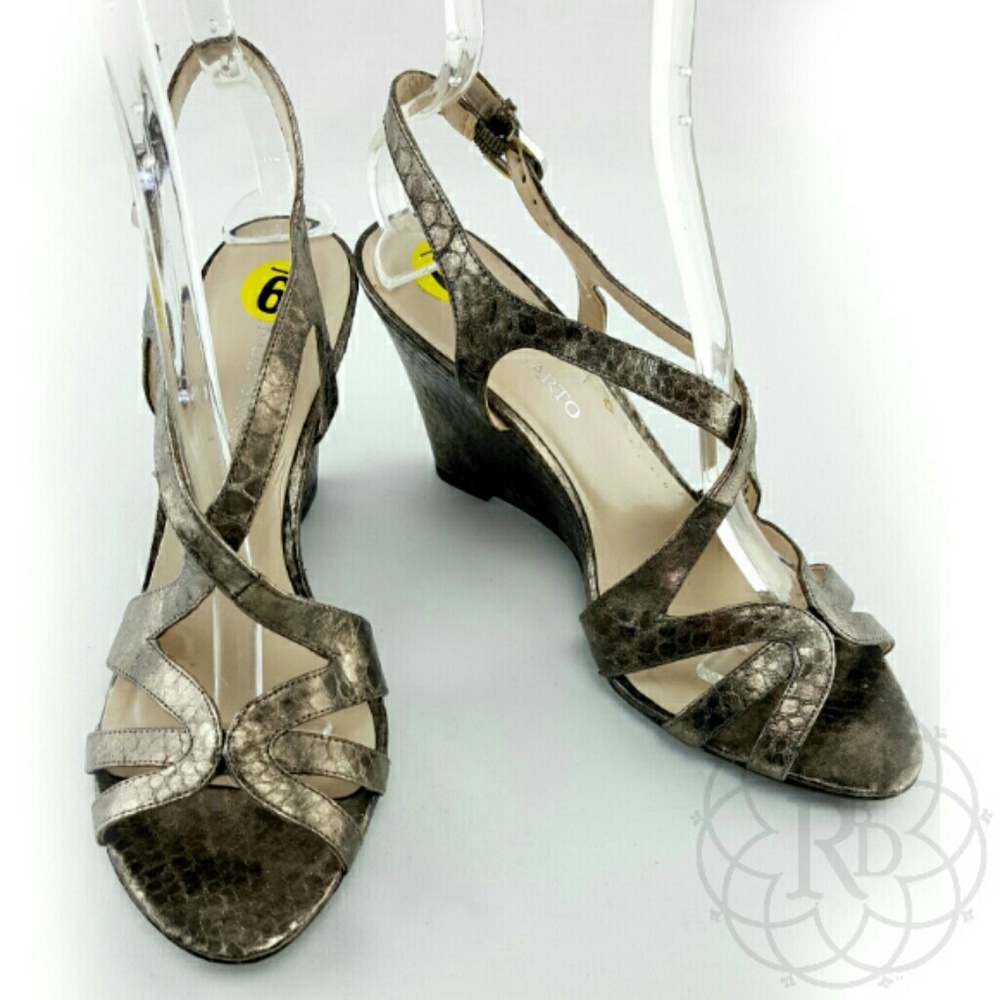 NEW Franco Sarto Copper Snake Look Sandals