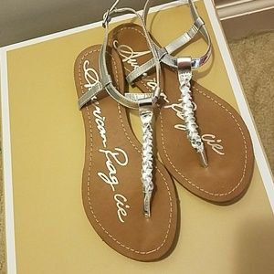 American rag silver sandals