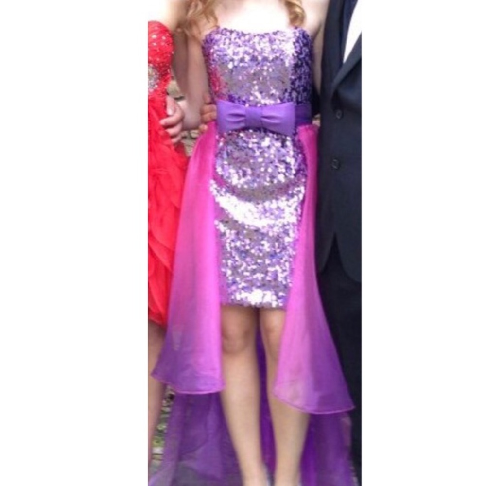 Two piece sequin  jovani homecoming dress