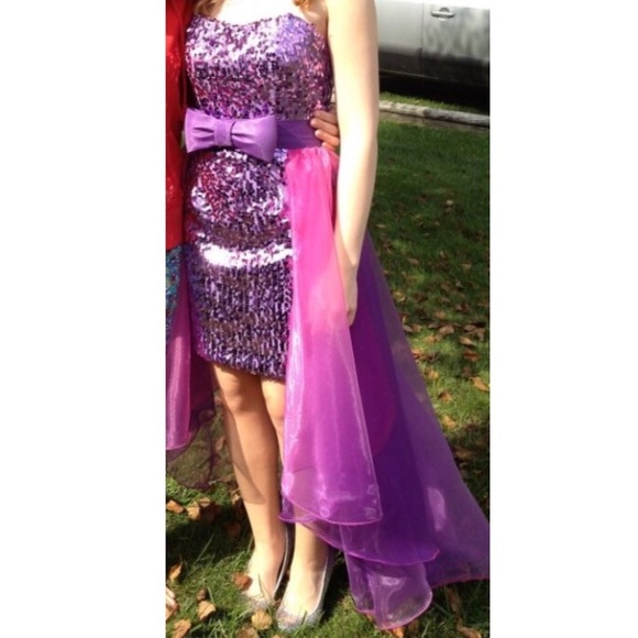 Two piece sequin jovani homecoming dress - Picture 2 of 7