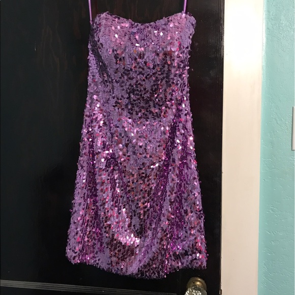 Two piece sequin jovani homecoming dress - Picture 4 of 7