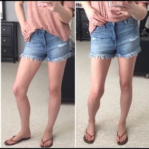 Reposh. Threebeez Frayed Jean Shorts 23