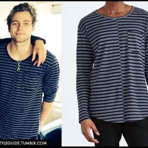 Exact!!! Luke Hemmings Stripped Shirt