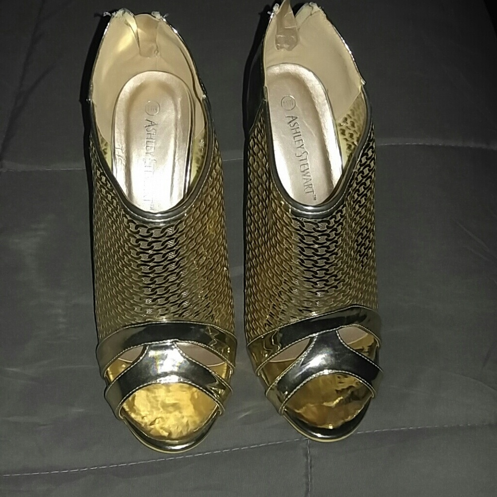 Ashley Stewart Open Toe Booties