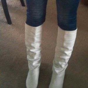 White Leather Boots