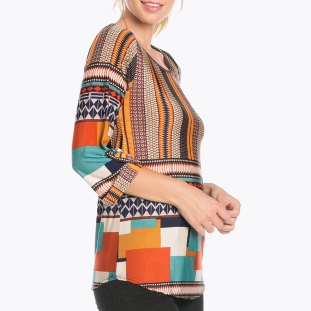🆕 (Small) Tribal Print Pattern Top - Picture 4 of 5