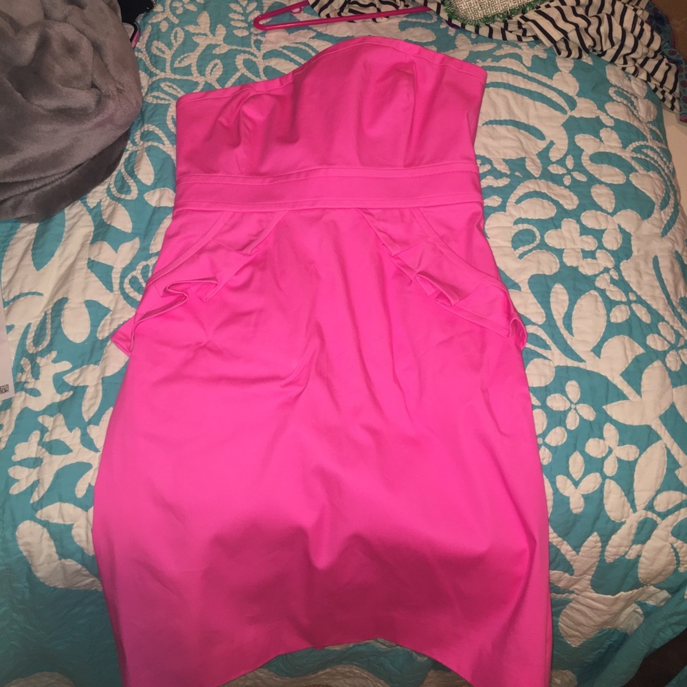 J. Crew pink strapless dress