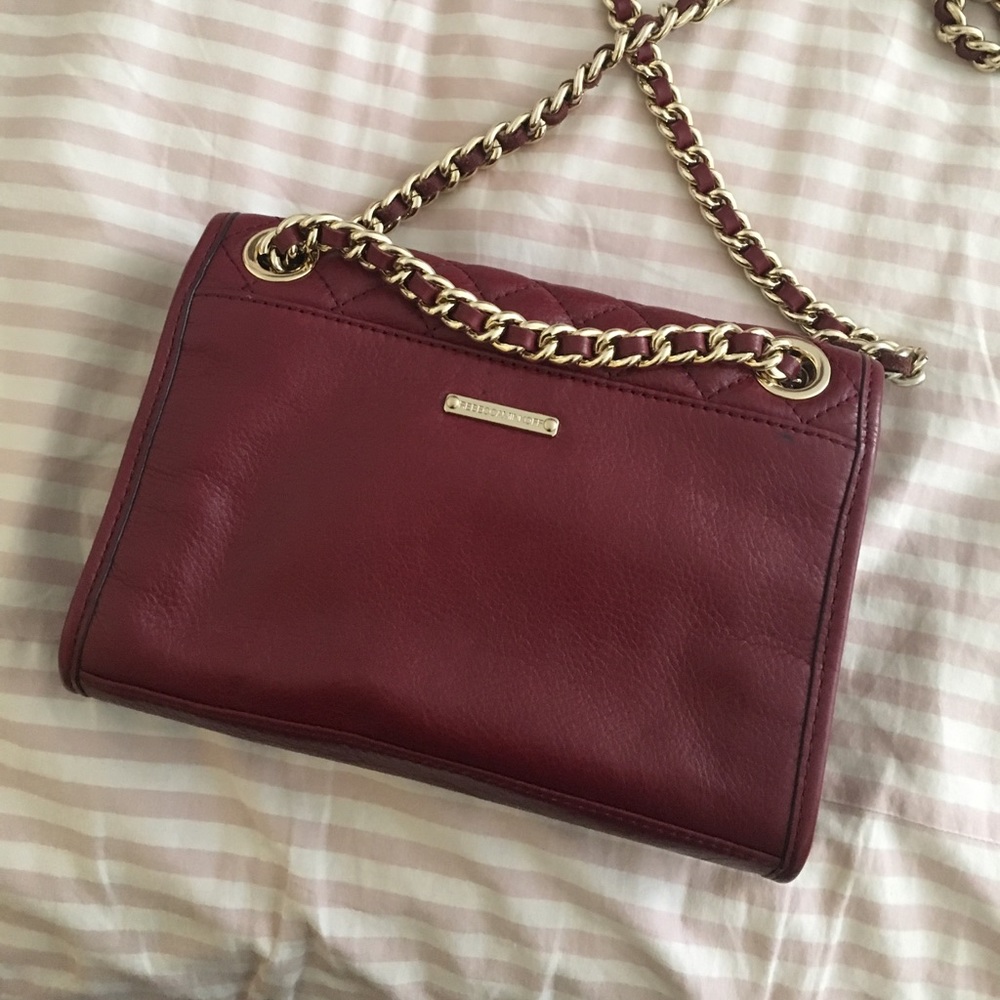 Rebecca minkoff burgandy quilted cross body bag - Picture 2 of 5
