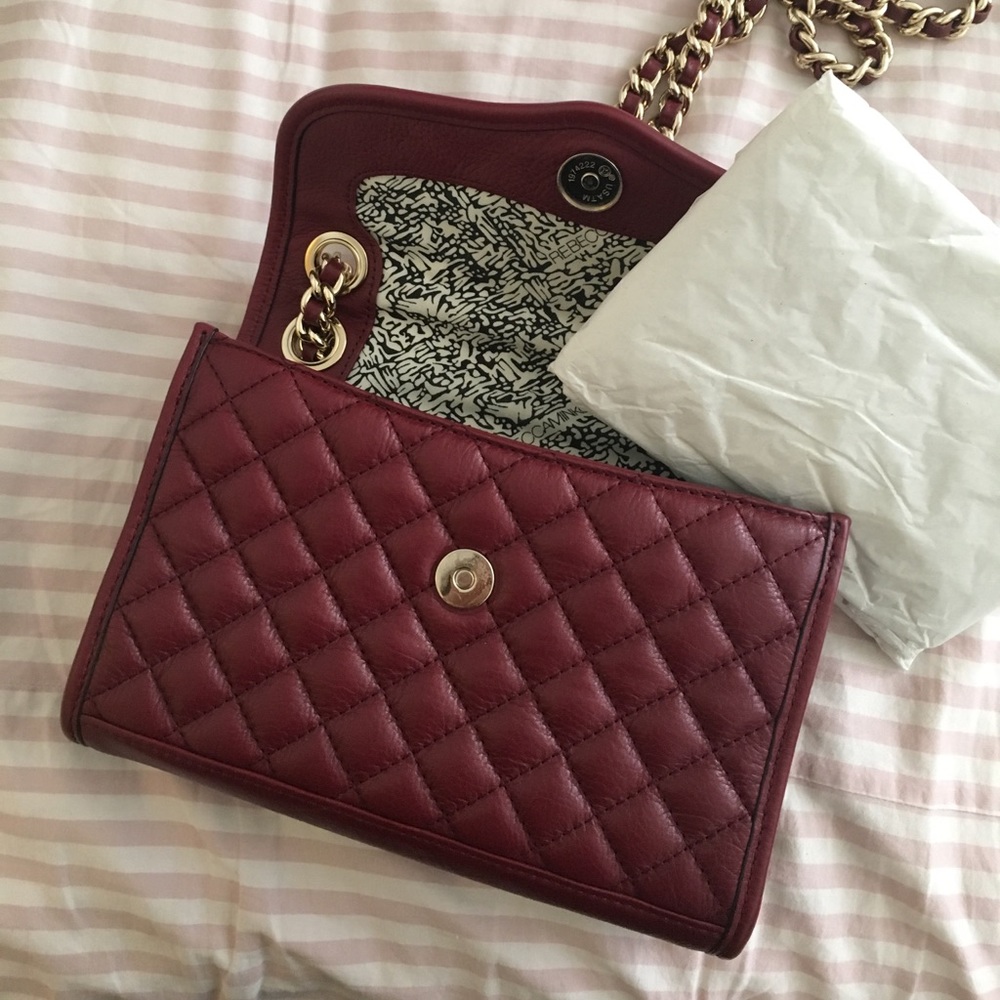 Rebecca minkoff burgandy quilted cross body bag - Picture 3 of 5