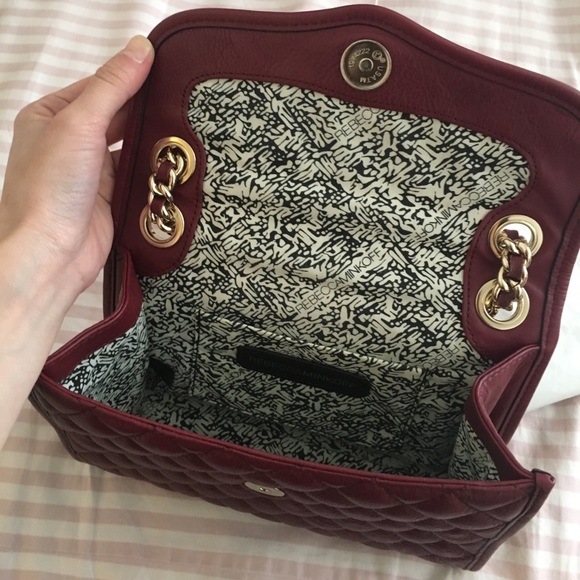 Rebecca minkoff burgandy quilted cross body bag - Picture 4 of 5