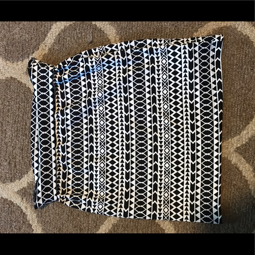 Black and white Aztec skirt