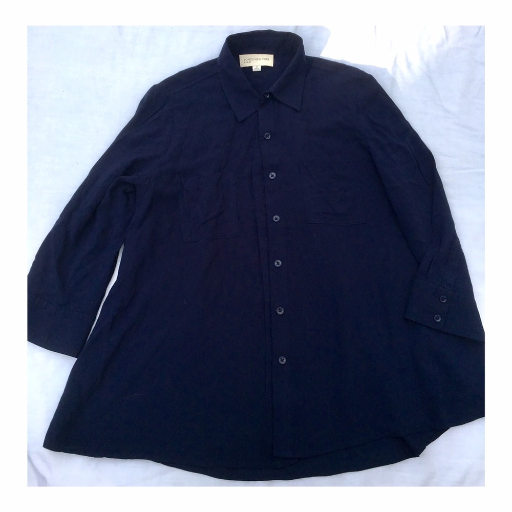 Jones New York Sport Navy Button Down