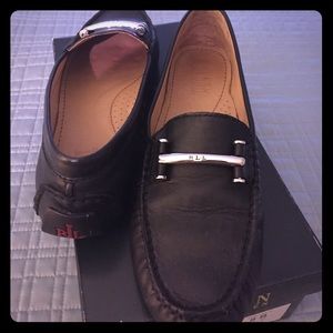 Black leather Ralph Lauren loafer