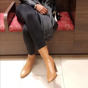 Topshop Genuine Leather Ankle Boots