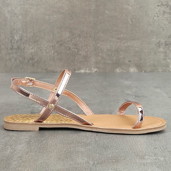 Rose Gold Sandals - Picture 2 of 3
