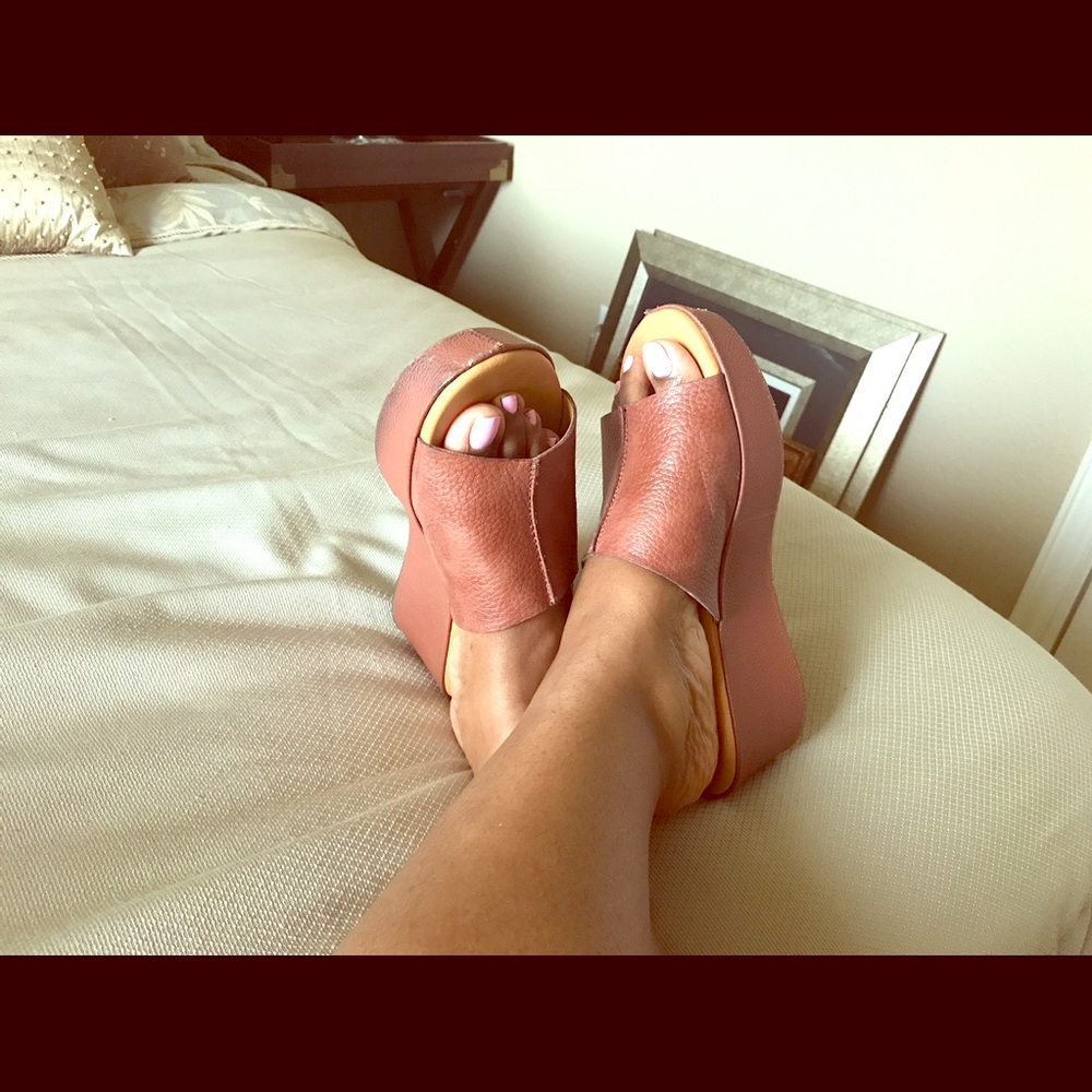Kork-Ease Leather Platform Mules