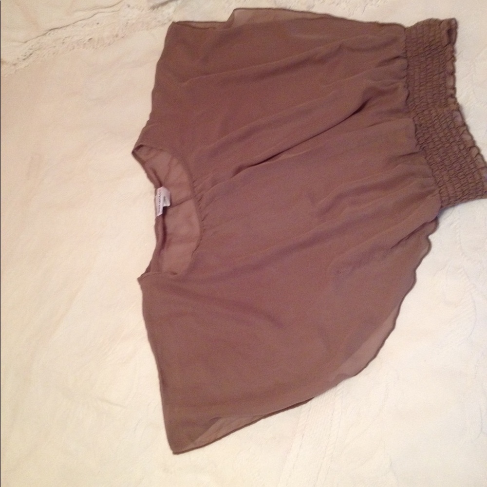 Brown tight waisted top