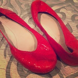 Red ballet flats