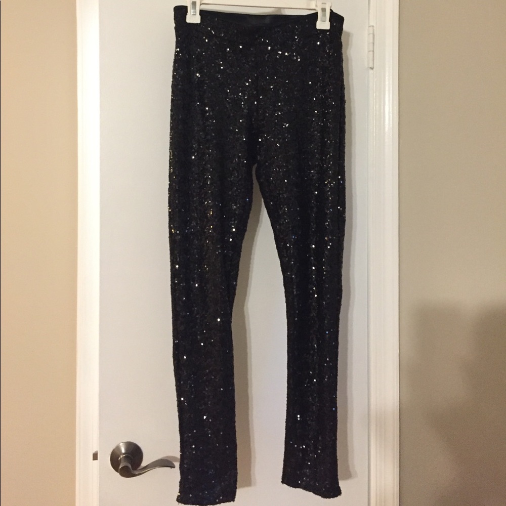Black sequin pant