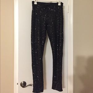 Black sequin pant