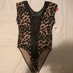 Leopard print bodysuit.
