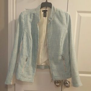 Two toned tweed blazer