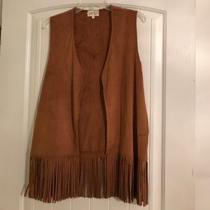 Brown Fringe vest